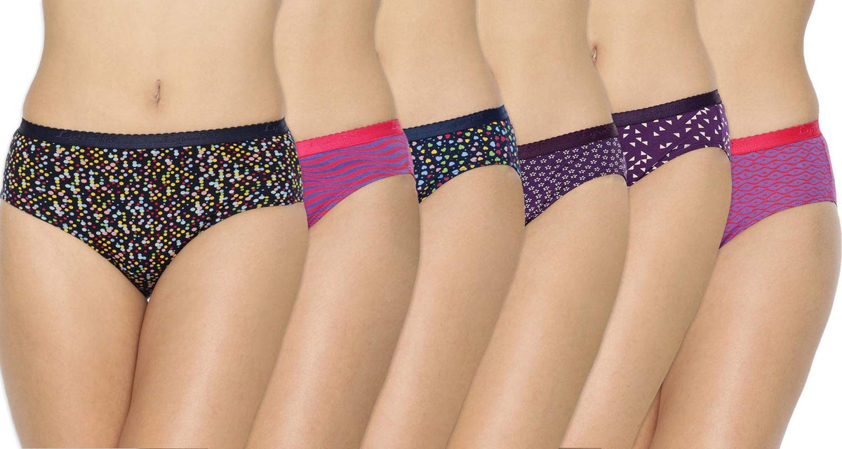 Lyra Lux WomenS Floral Cotton Panty (Pack Of 6)