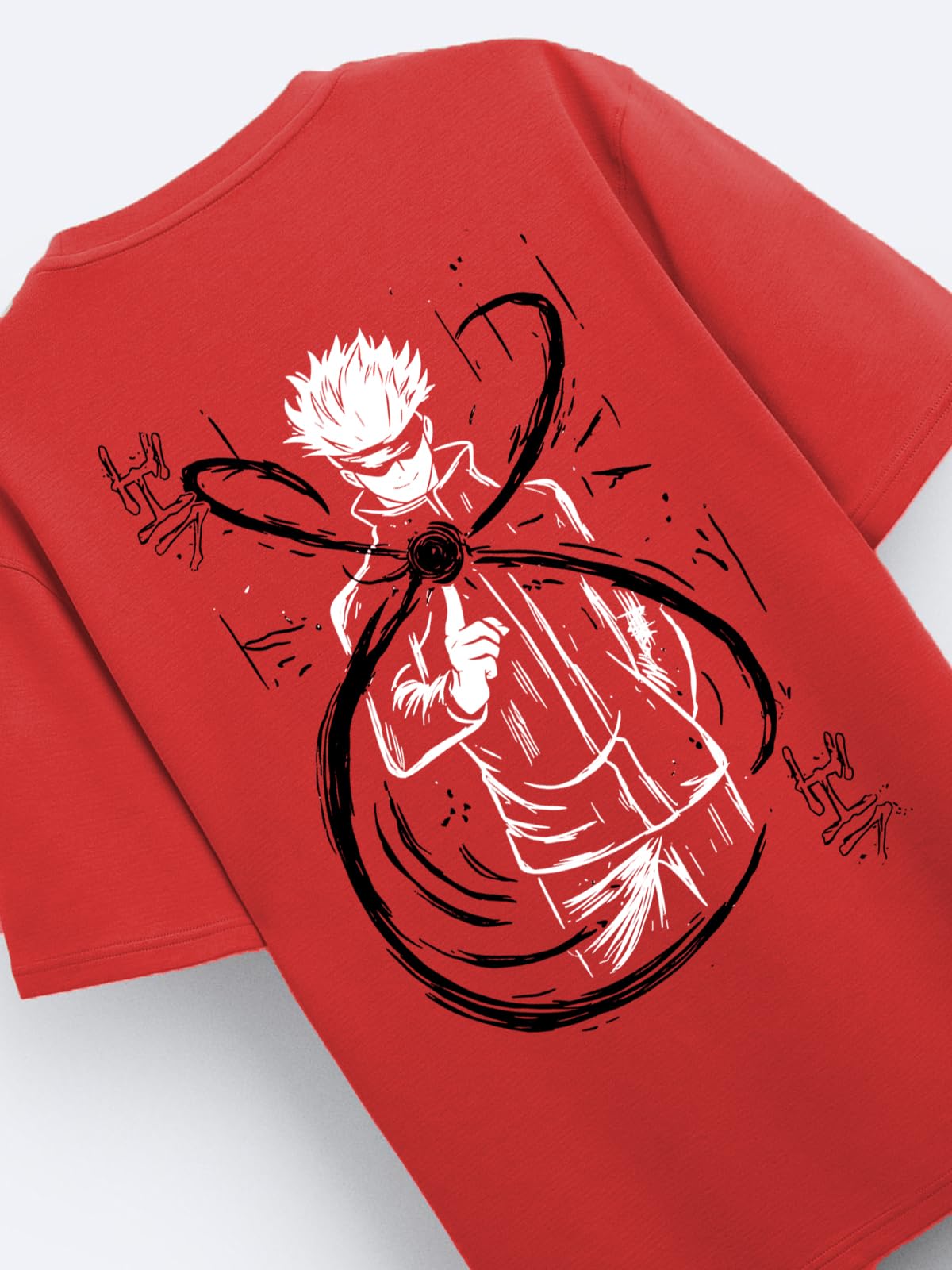 ADRO Oversize T Shirt for Men | Drop Shoulder Cotton T Shirt | Anime Oversize T-Shirt | Luffy T Shirt Gear 5| Trendy Front and B