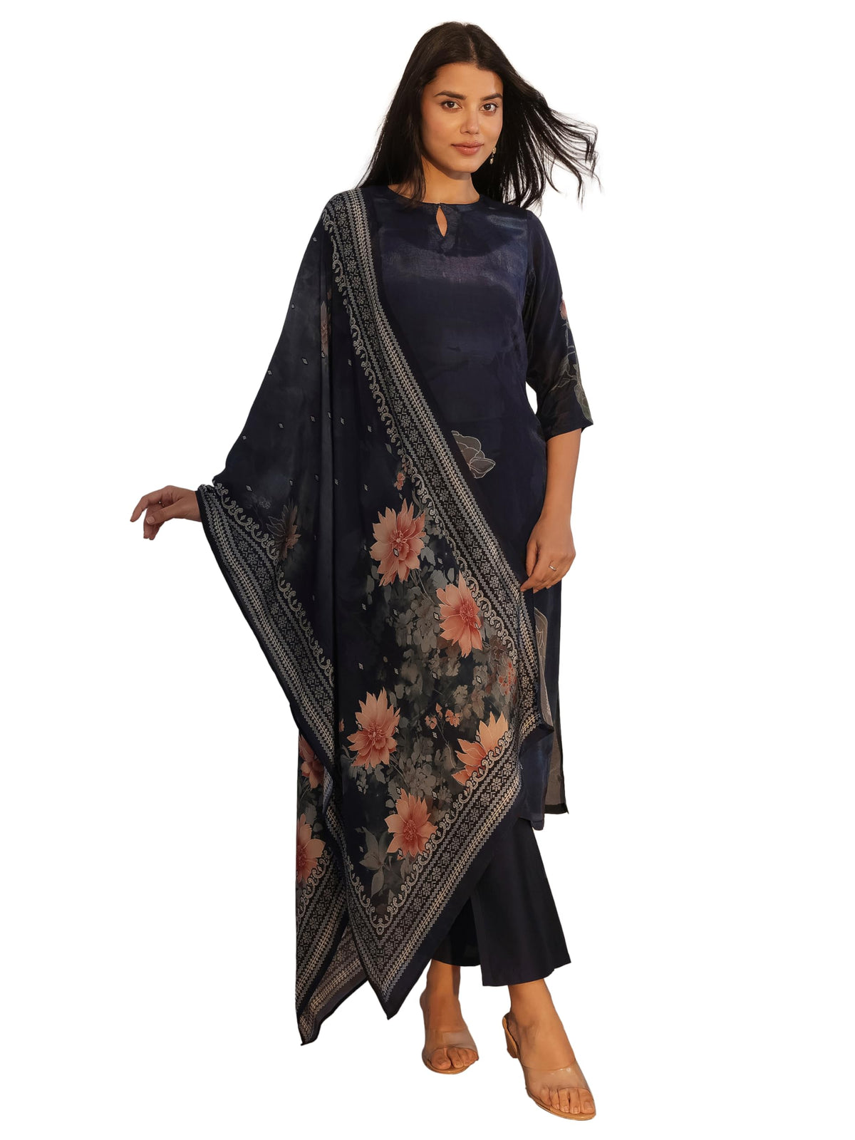 Libas WomenS Silk Blend Kurta Set (400292