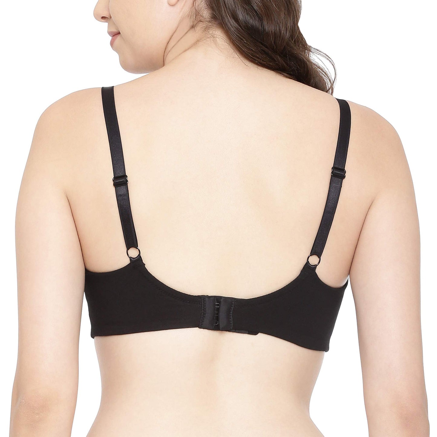 Enamor A027 Full Coverage Cotton Bra - Non-Padded Wirefree Black