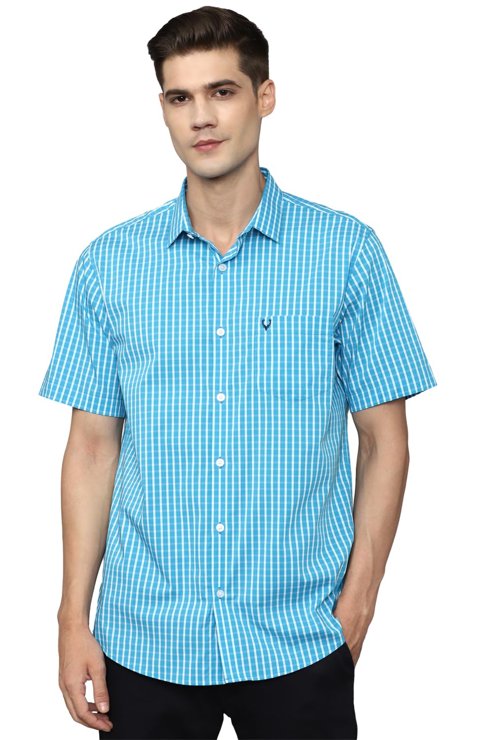 Allen Solly Men Slim Fit Casual Half Sleeve Short Sleeve Shirt