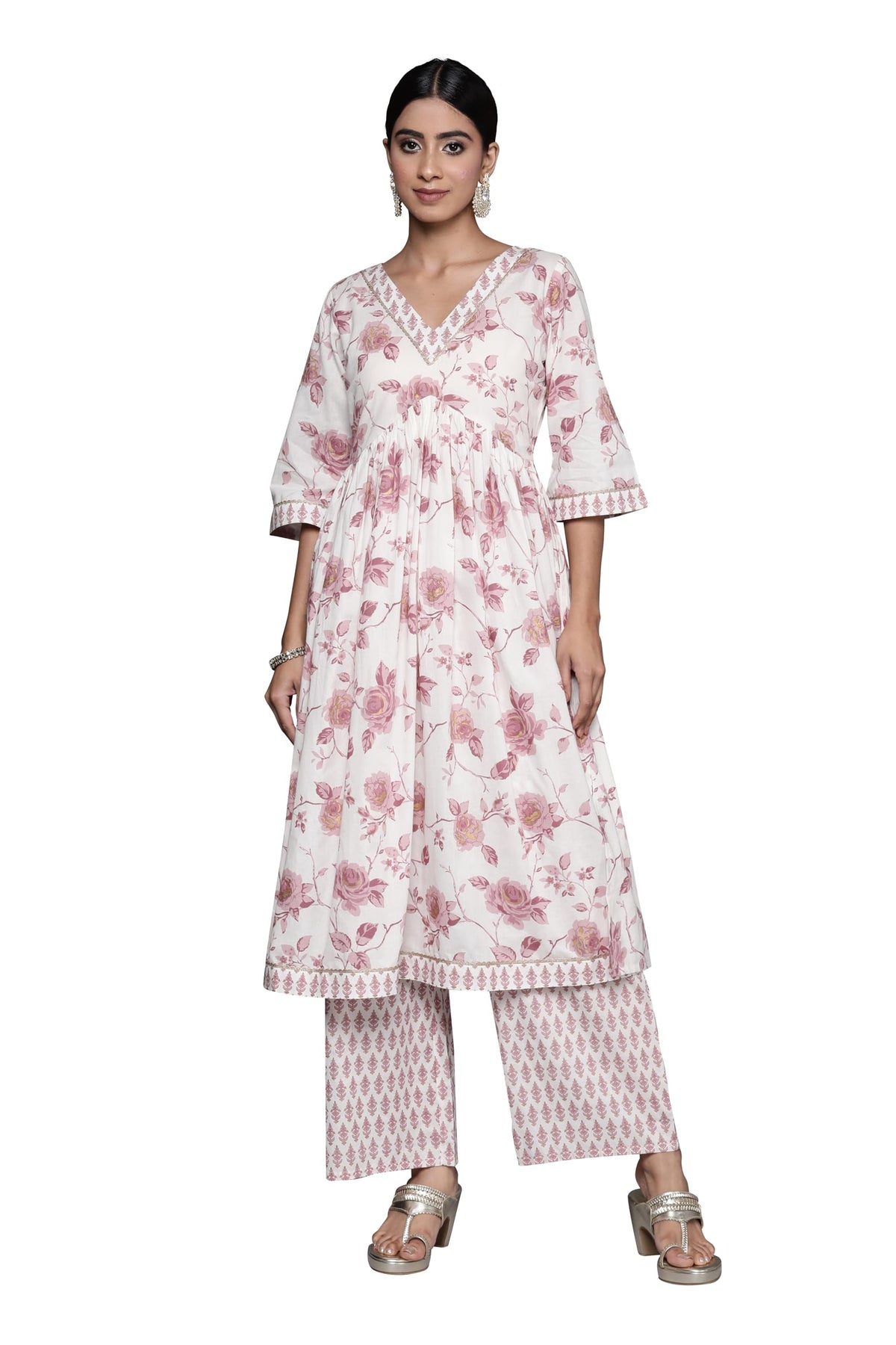 Libas WomenS Cotton Kurta Sets (35415_Off White