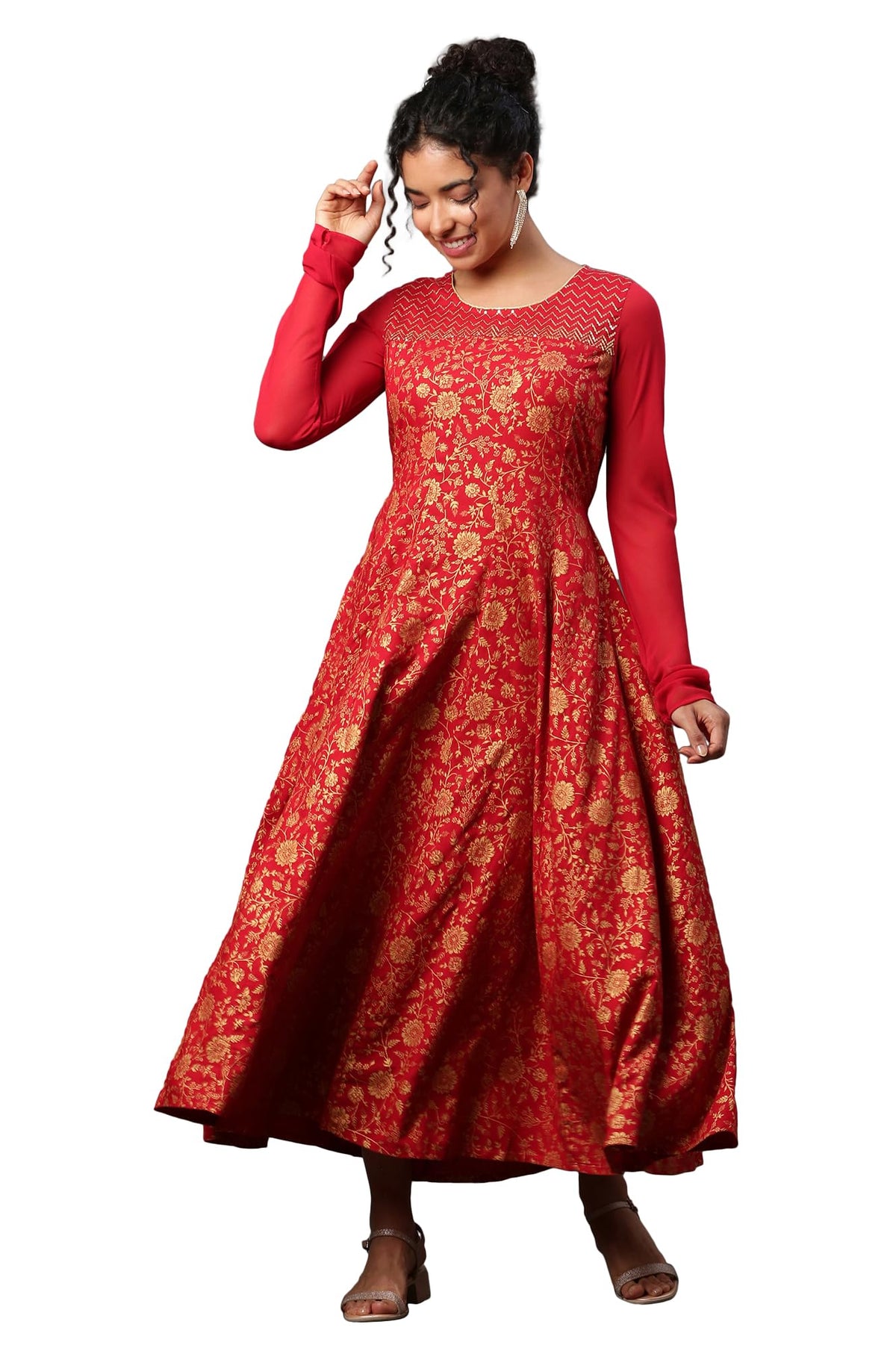 Aurelia WomenS 100% Viscose Regular Kurta (23Aua14968-506938_Red
