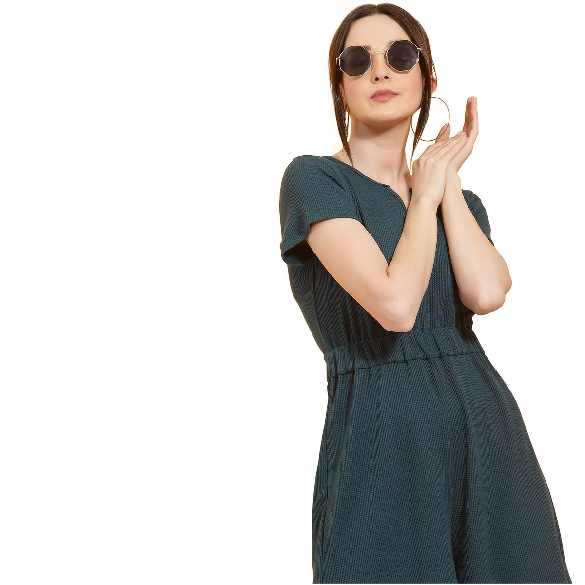 Rigo Regular Fit Cotton Midi Jumpsuit for Women | Stylish Western Playsuit for Women | One Piece Dress for Women