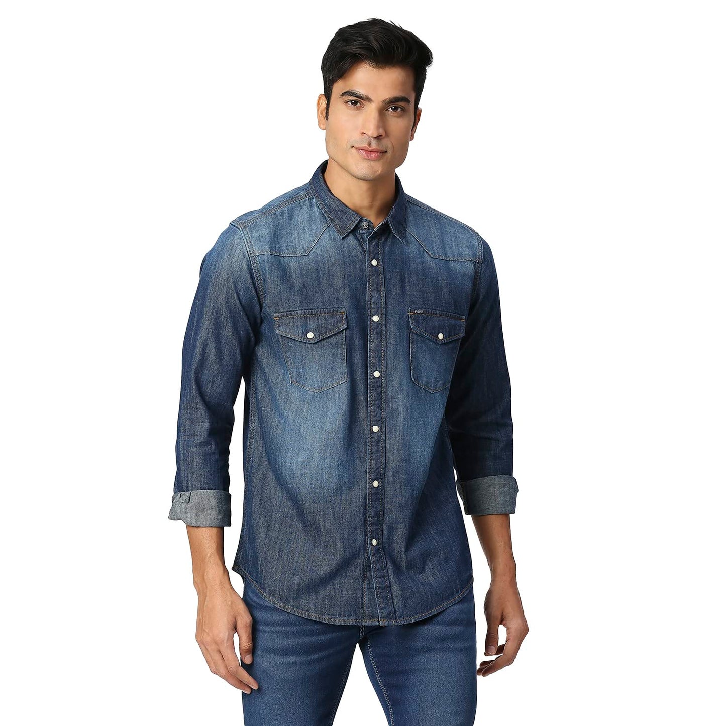 Pepe Jeans MenS Regular Fit Shirt (Pm308000Ca0000Xxl_Dk Wash