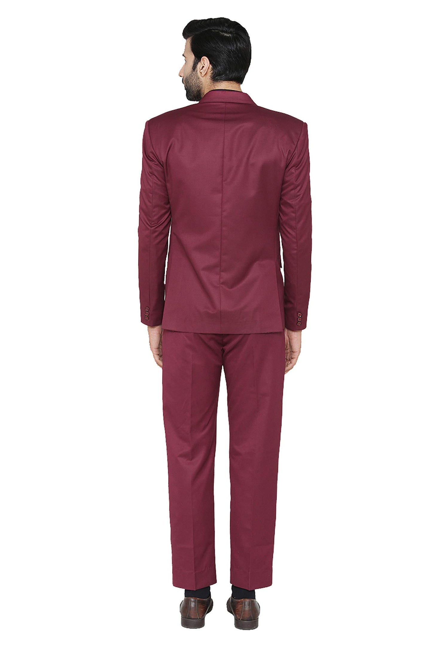 WINTAGE Mens Polyester Cotton and Evening 2 Pc Suit : Purple