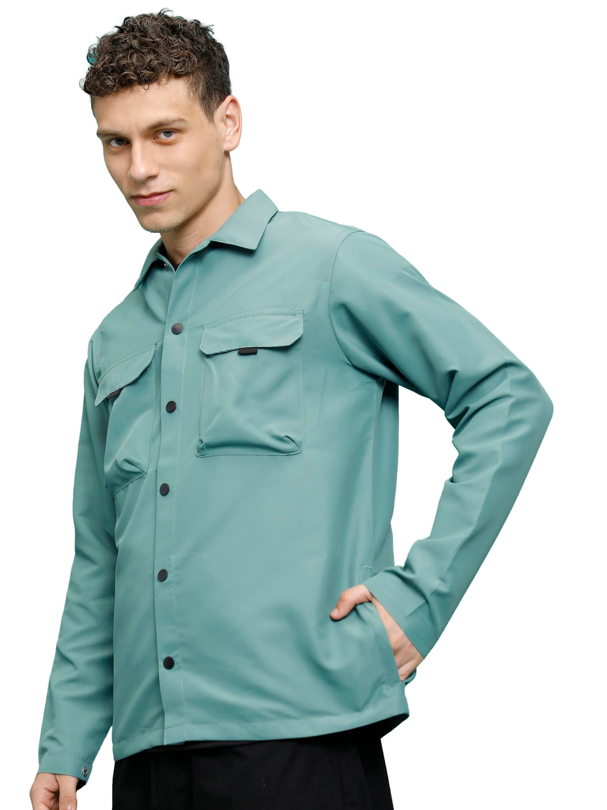 Ketch Men Regular Fit Olive Jacket (Khjk000137