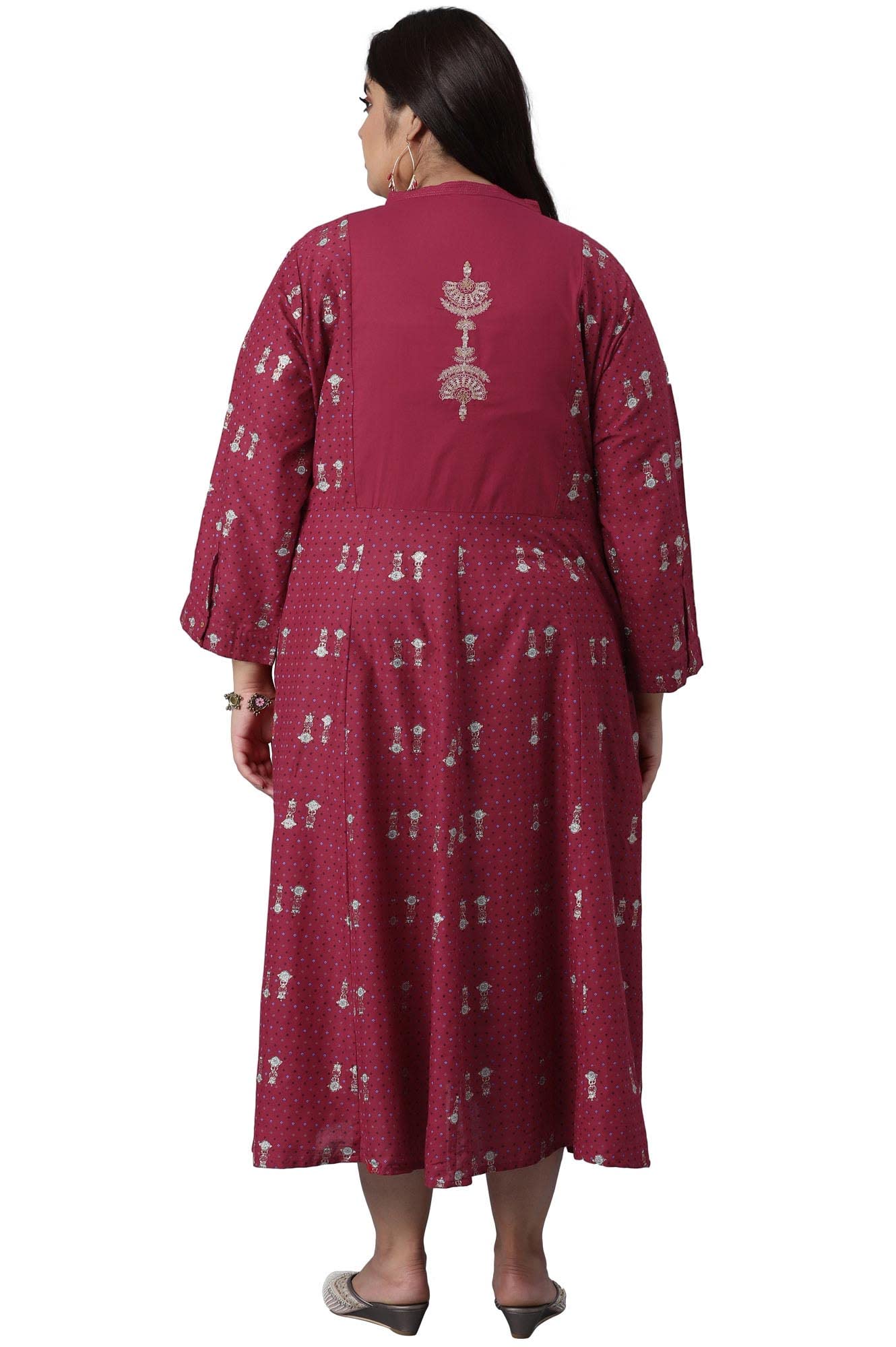W for Woman Persian Red All-Over Print Kurta