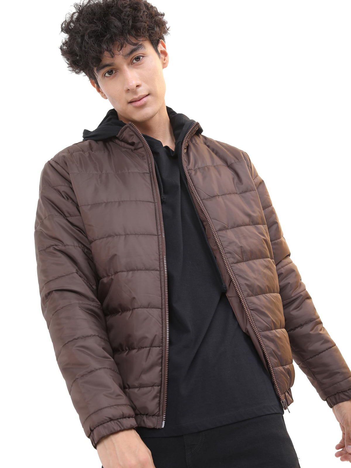 Ketch MenS Puffer Standard Length Jacket (Khjk000004_Coffee Brown