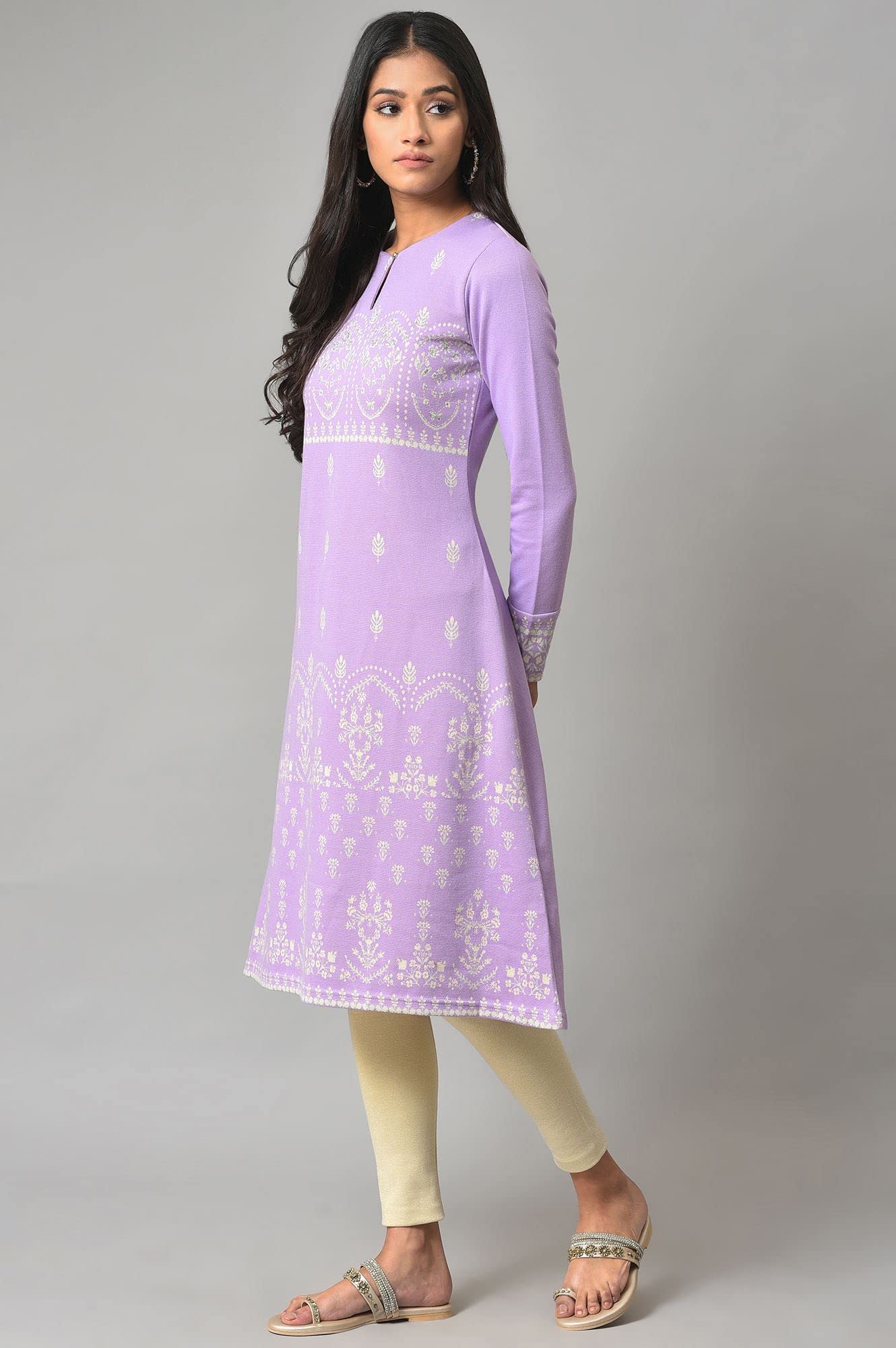 W for Woman Women's Polyester A-Line Regular Kurta