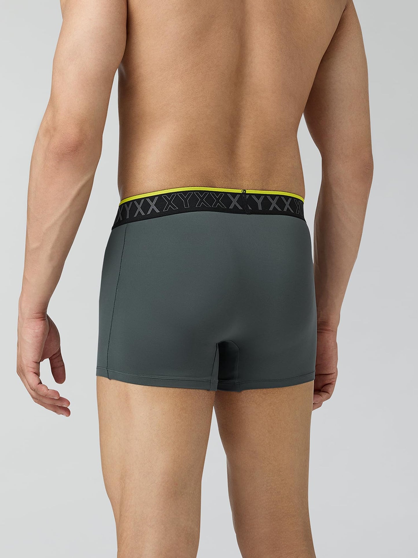 XYXX Mens Nylon Solid Trunks (Pack of 1) (XY_TB2_TRNK_Opal Grey