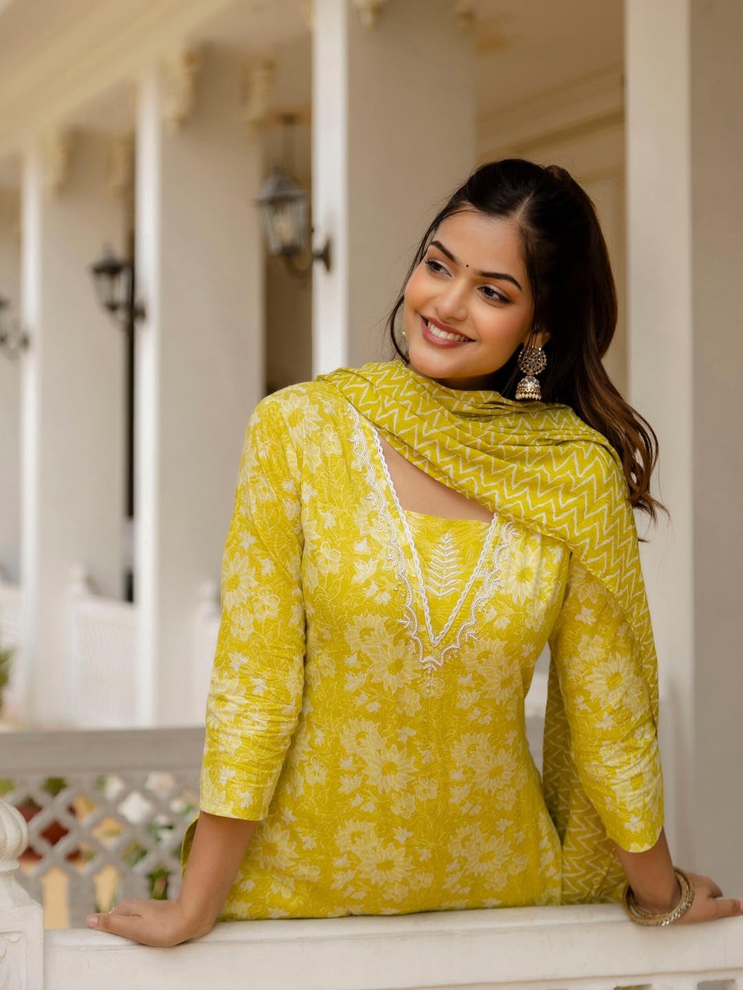 ANNI DESIGNER Rayon Blend Women Kurta With Patiala Pant With Dupatta Set