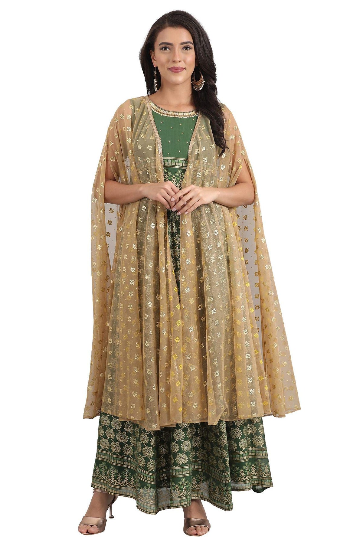 Aurelia Womens Regular fit Top (20FED10275-501625_T-Green Large)