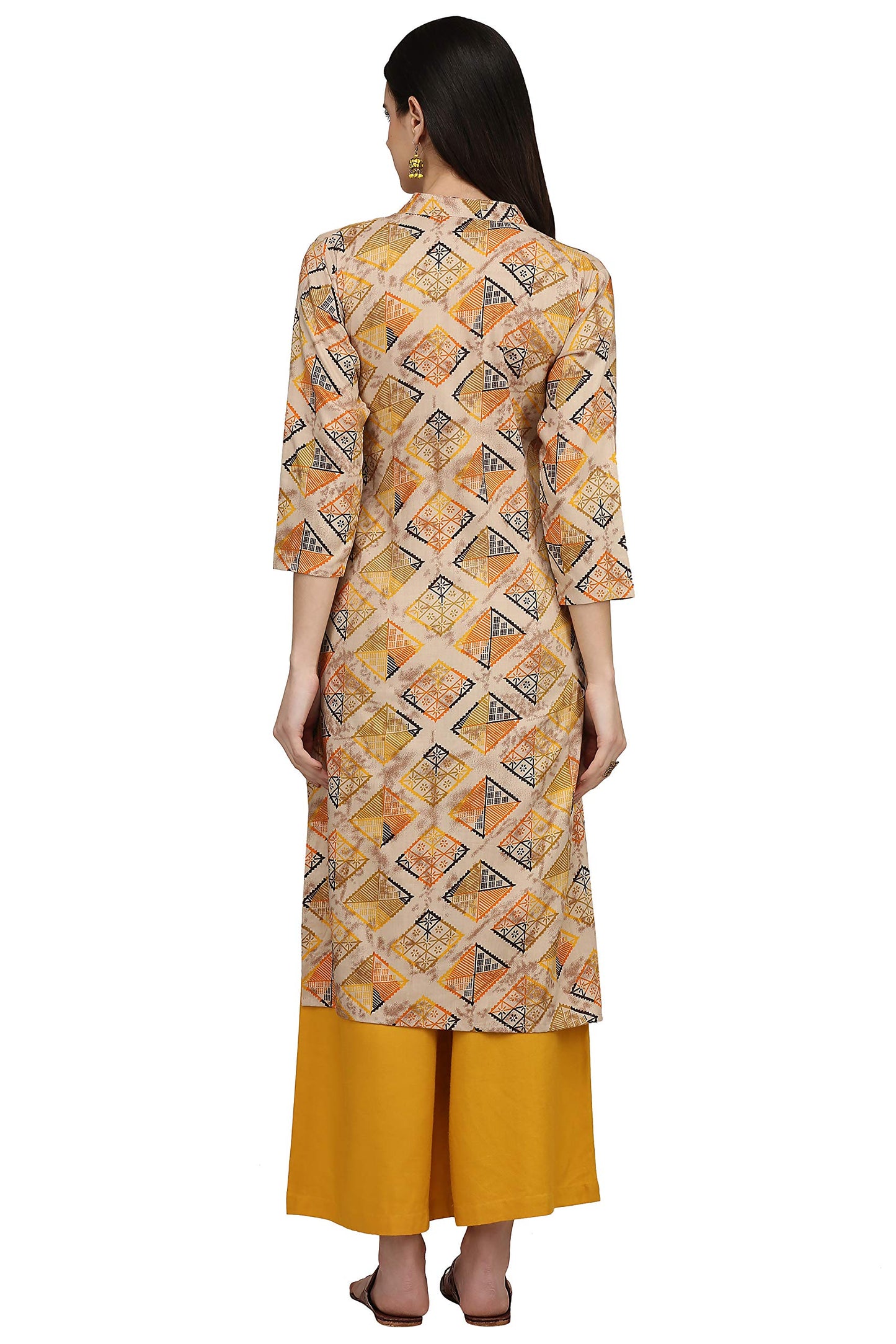GoSriKi Women's Rayon Straight Fit Printed Straight Kurta