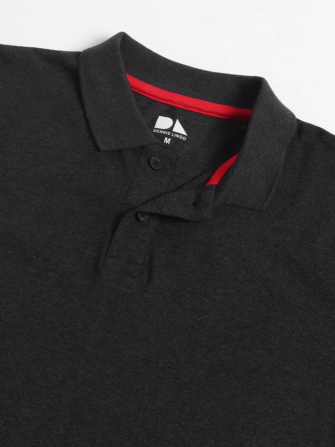 Dennis Lingo MenS Slim Fit Grey Solid Polo T-Shirt