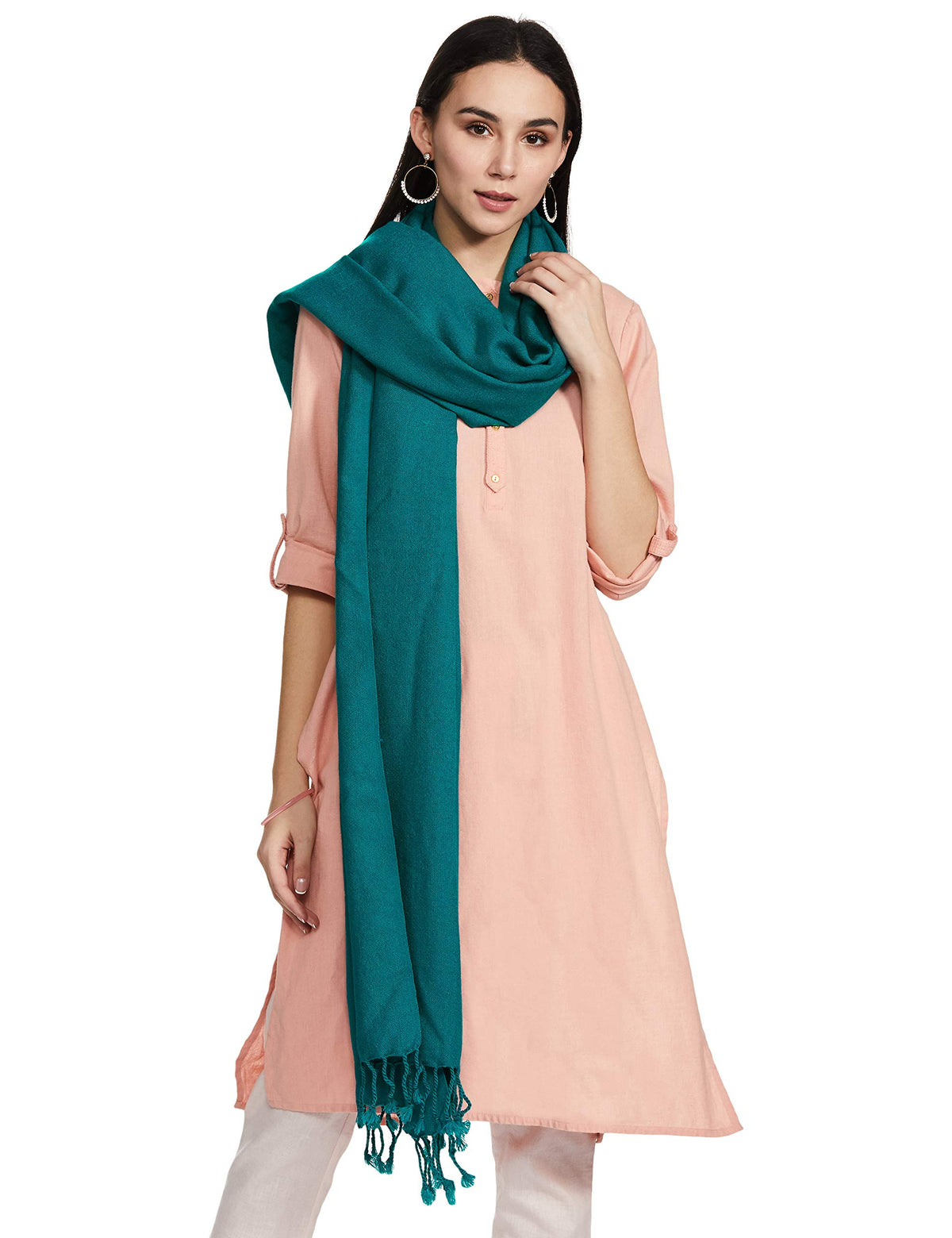 Aurelia Womens Shawl (18AUA80012-300551_Green_FS)