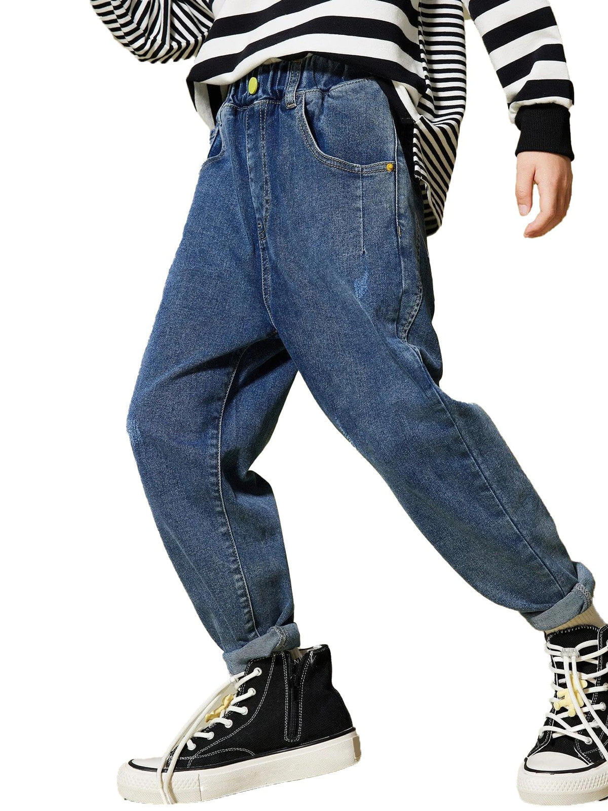 Kotty Boys Regular Fit Cotton Lycra Blend Distress Jeans