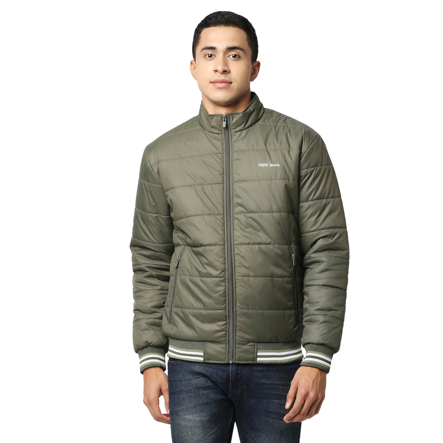 Pepe Jeans MenS Polyester Regular Fit Jackets, Medium, Green