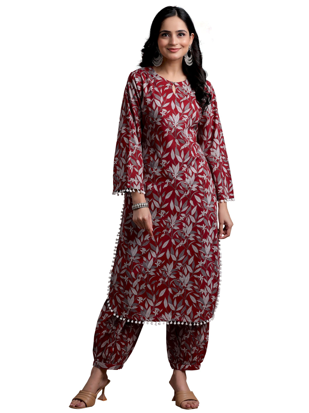 Libas WomenS Pure Cotton Printed Kurta Set (357470R Rust