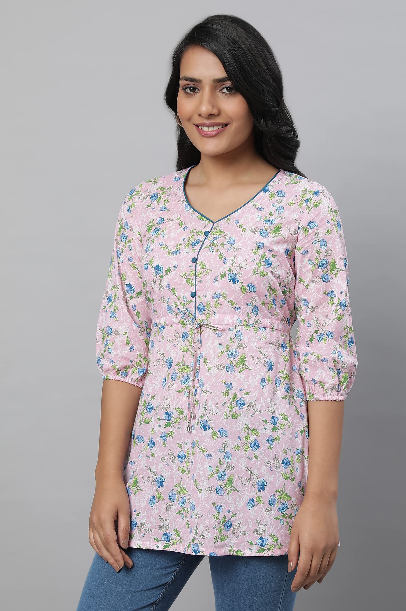 Aurelia Women's Cotton Regular Fit Regular Kurti
