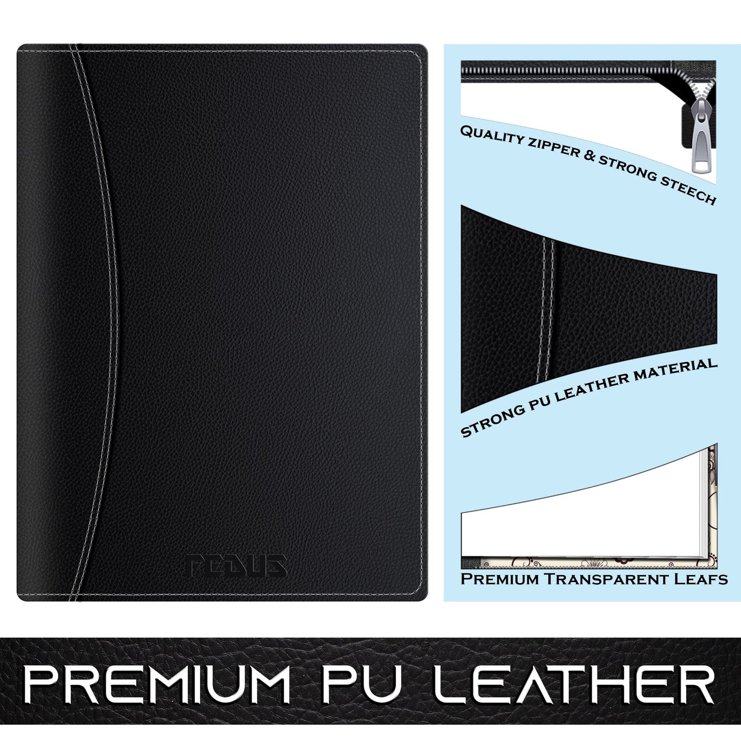 FEDUS Multipurpose Leatherette Professional File Folders for Certificates,Documents Holder,Document Bag, Portfolio, Executive Fi