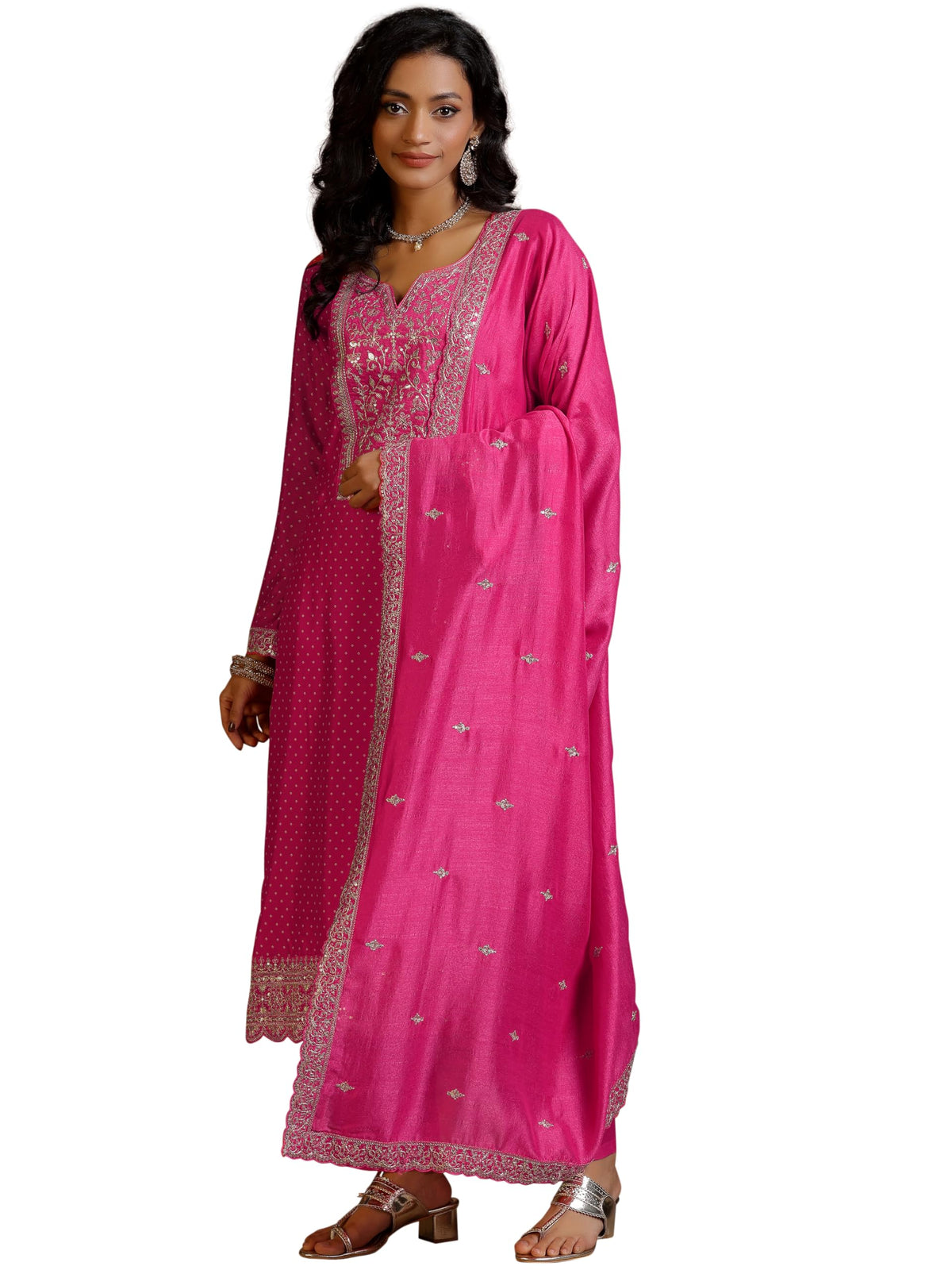 Libas WomenS Silk Blend Kurta Set (27685