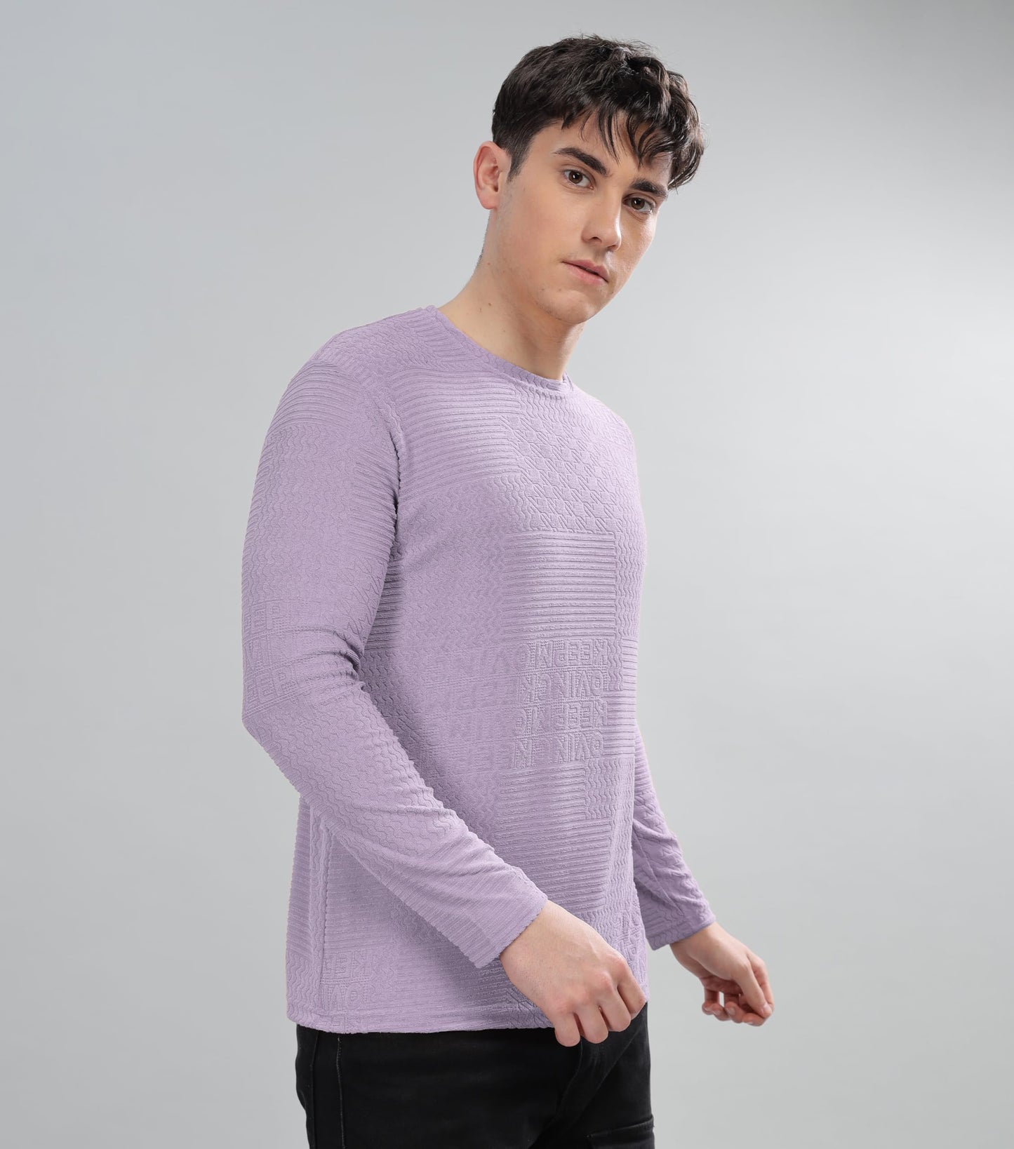 SHODOX Mens Polycotton Regular Fit Half Sleeve Solid Round Neck Tshirt for Men (Pack of 1) Lavender