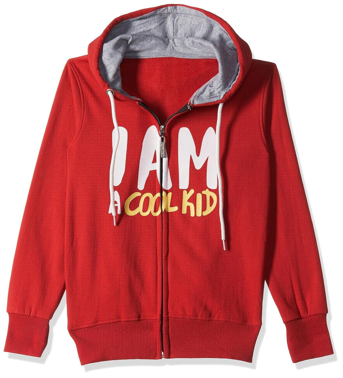 T2F Cotton Hooded Neck Regular Fit Hoodie (Boys-SS_35_Red