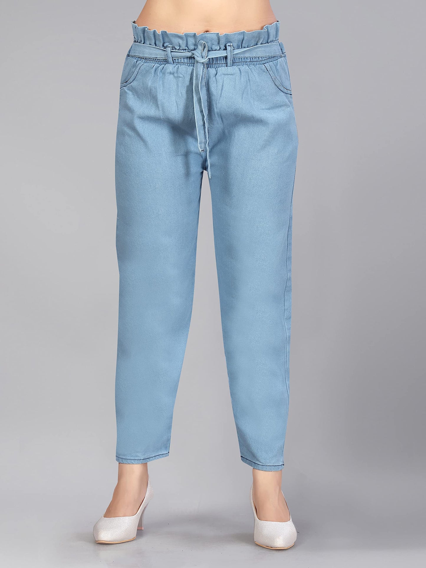 Aarika Girl's Regular Pants (PL-AF-2205_Blue_40)