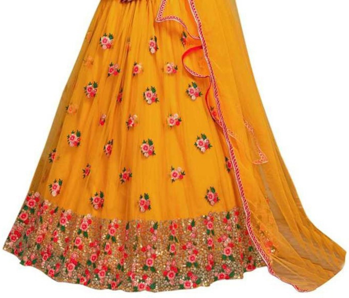 Suppar Sleave Girls Lehenga Choli Ethnic Wear Embroidered Lehenga, Choli And Dupatta Set Girls (Alexa)