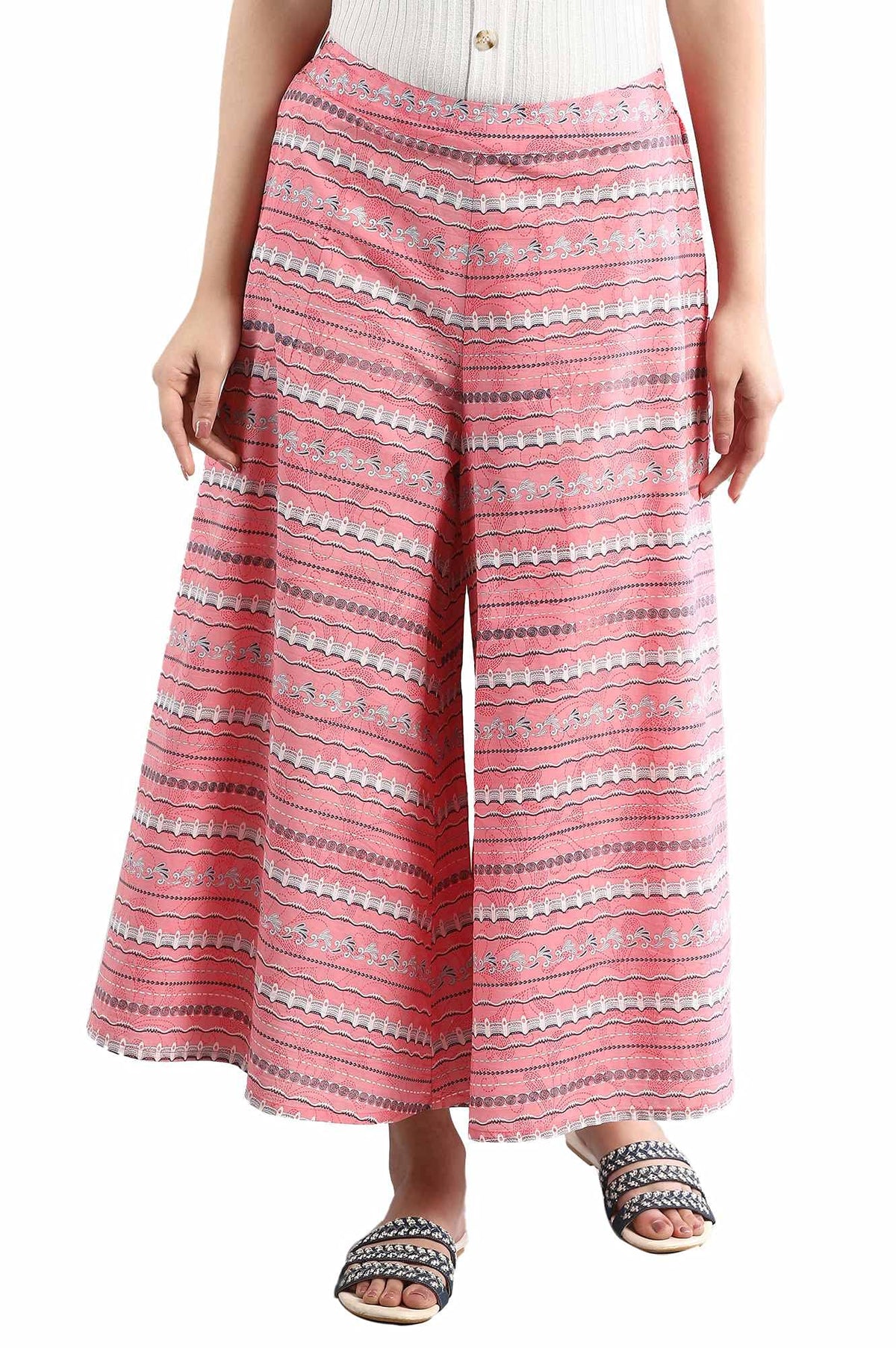 Aurelia Printed Pure Cotton Strechable Culotte For Women | Ankle Length Culotte For Women | Pure Cotton Culotte For Women