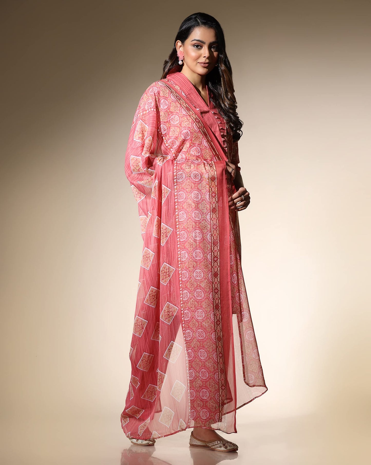 Leriya Fashion Kurta Pant Dupatta Set || Cotton Blend Block Printed Kurtis Pant With Dupatta For Women || Perfect For Office ||