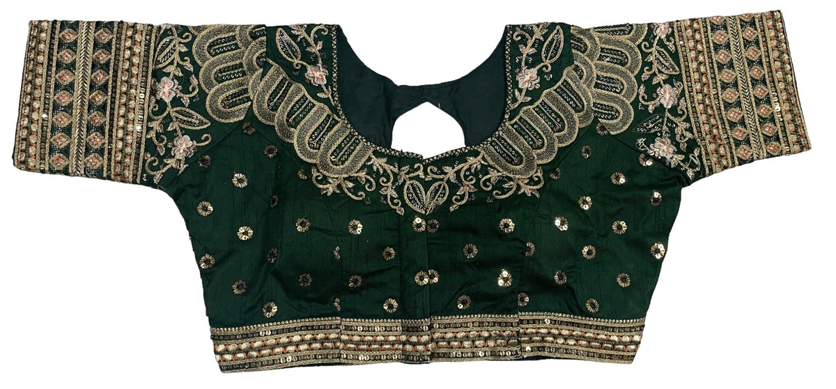 Pujia Mills WomenS Readymade Blouse Embroidery Multi Heavy Coding Gold Thread Indian Ethnic Designer Stitched Bridal Saree Blou
