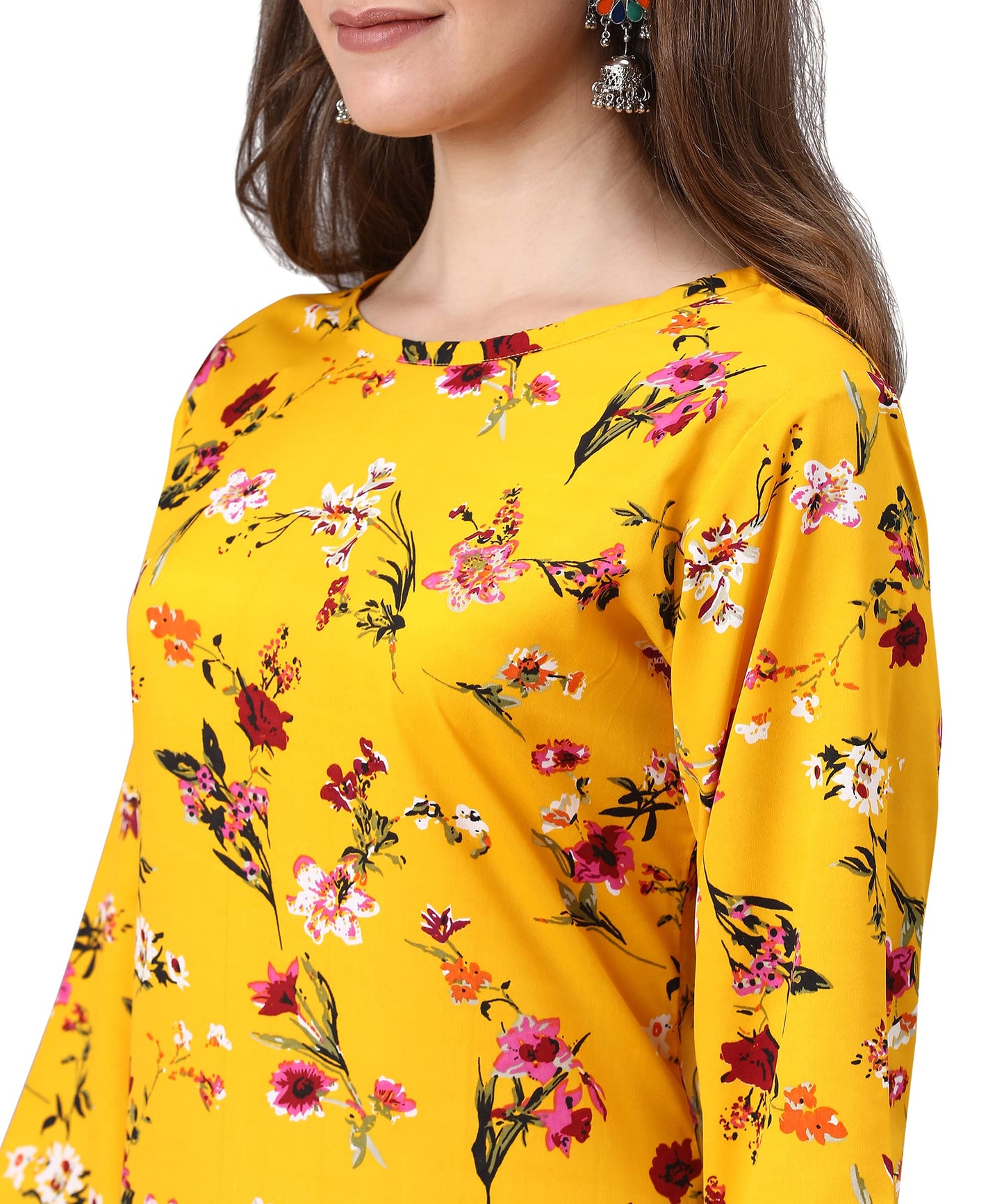 LookMark Crepe Women Straight Kurti
