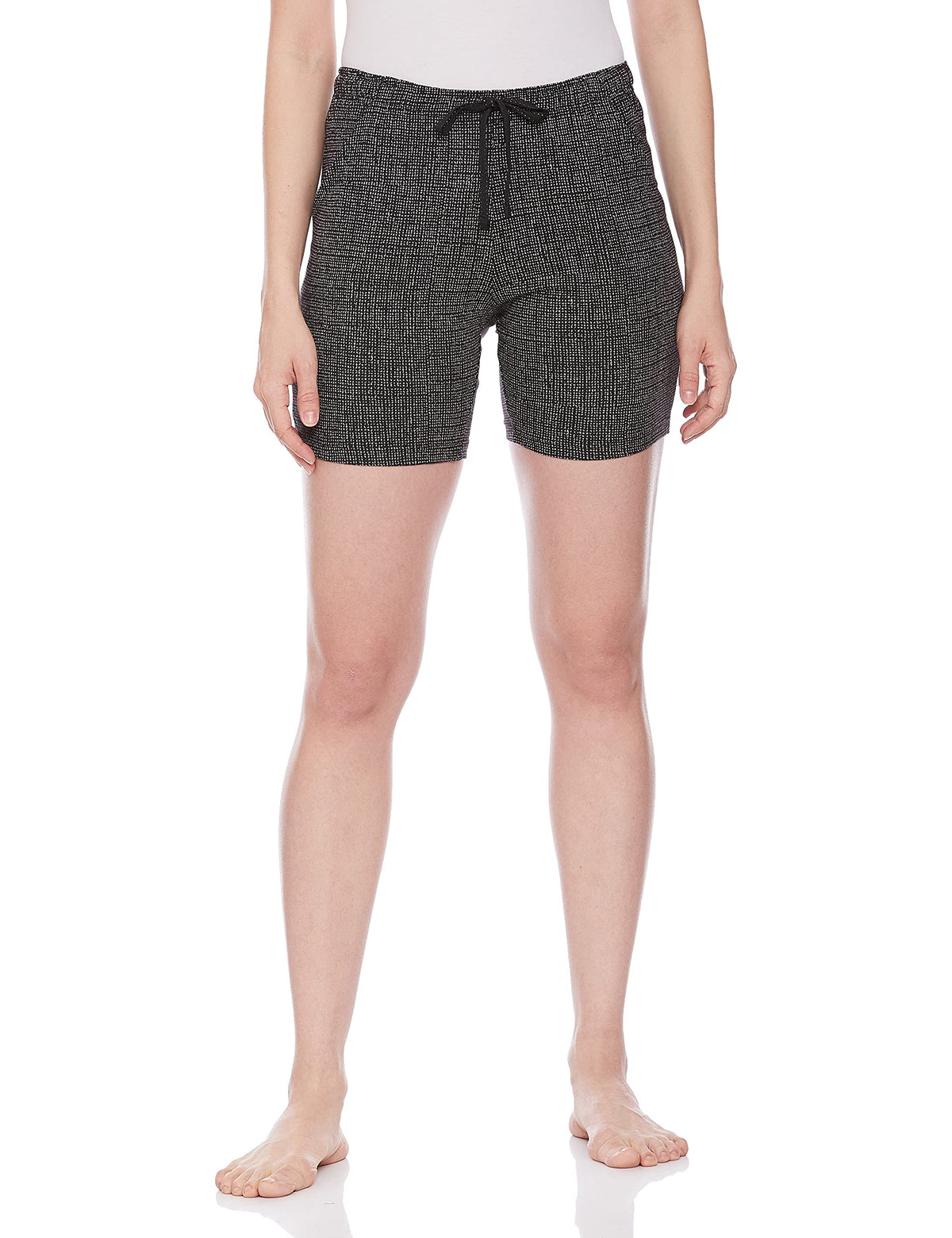 Lyra Printed Regular Fit Night Shorts Black