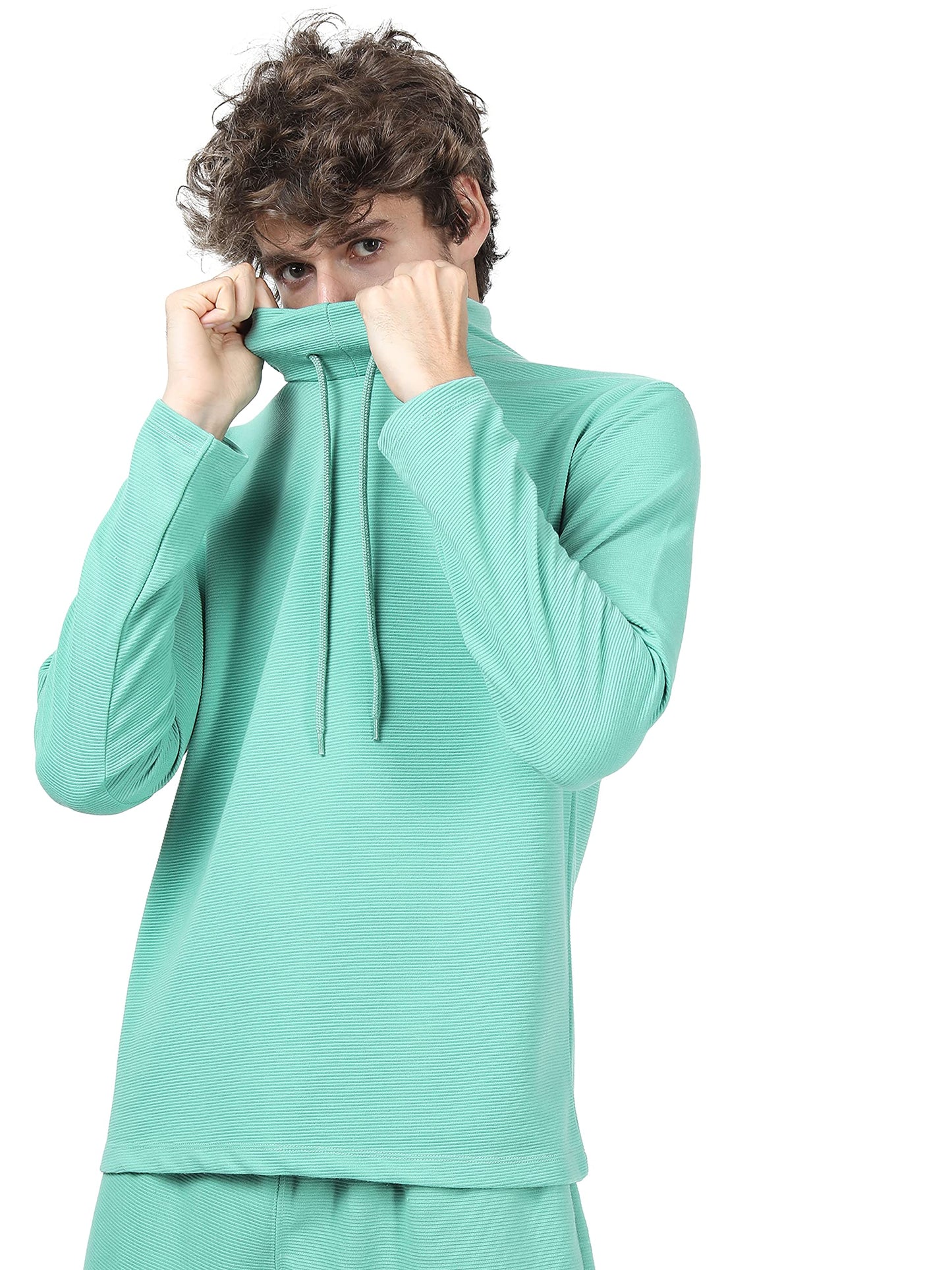 Ketch Mens Full Sleeve Casual Fit T-Shirt Green