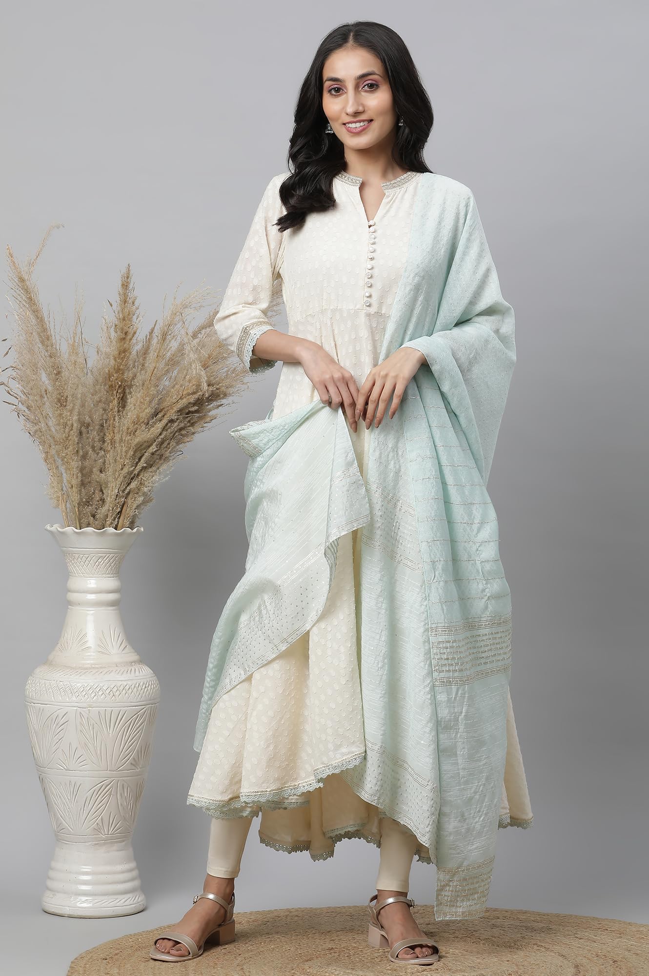 Aurelia Women's Cotton A-Line Suit Set