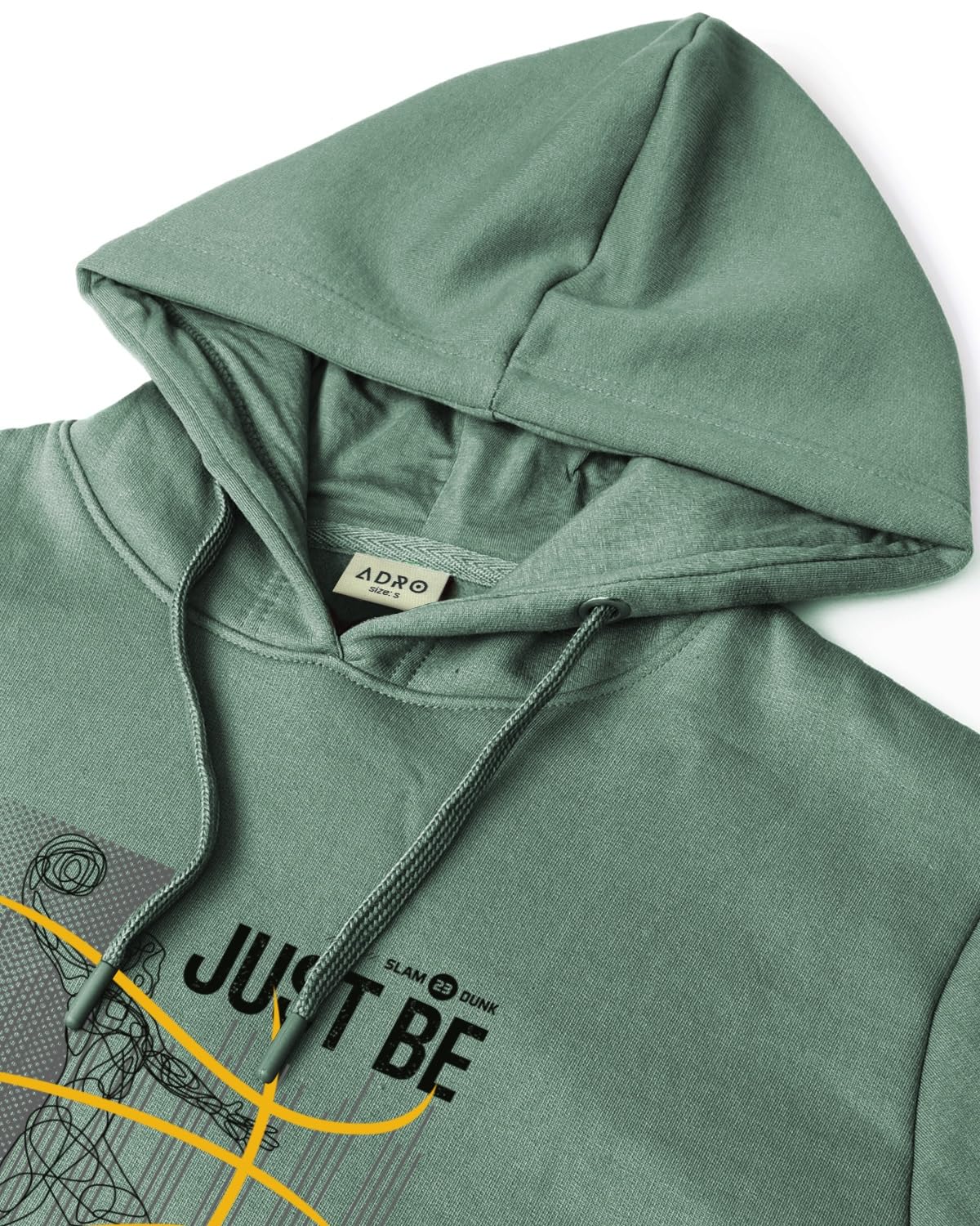 ADRO Men's Cotton Blend Neck Hooded Regular Sweatshirt (H24)