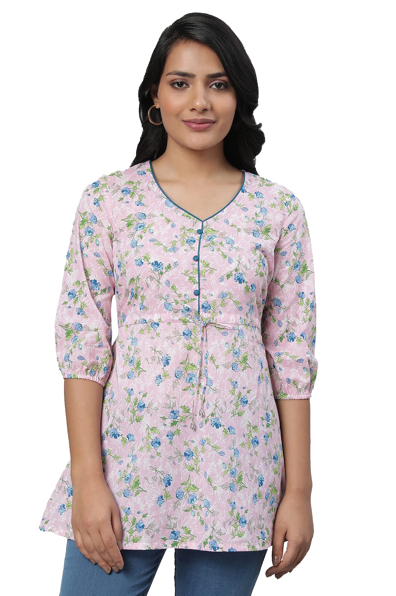 Aurelia Women's Cotton Regular Fit Regular Kurti