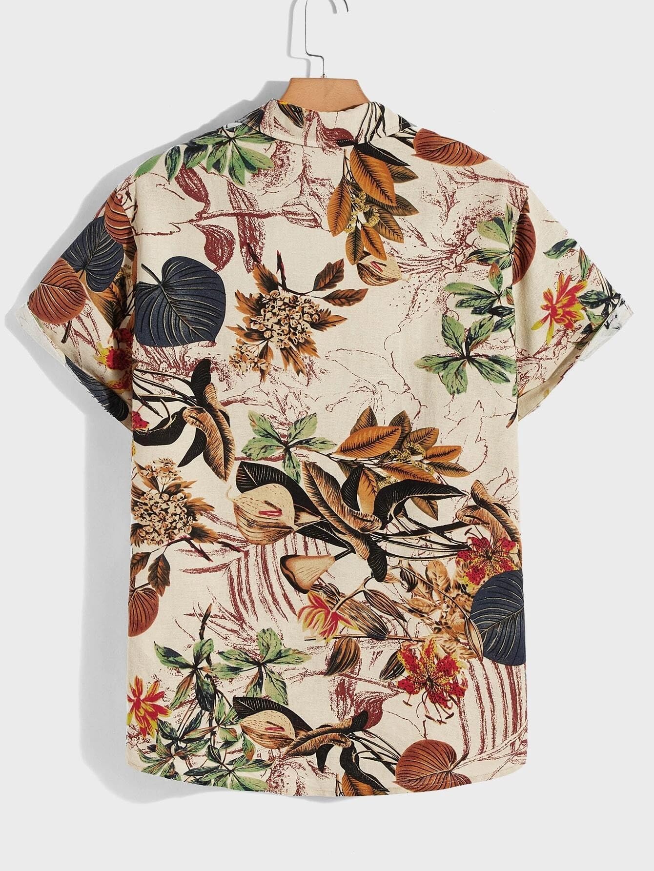TAGAS Boys Tropical Regular Fit Shirt (BS-2003_Cream