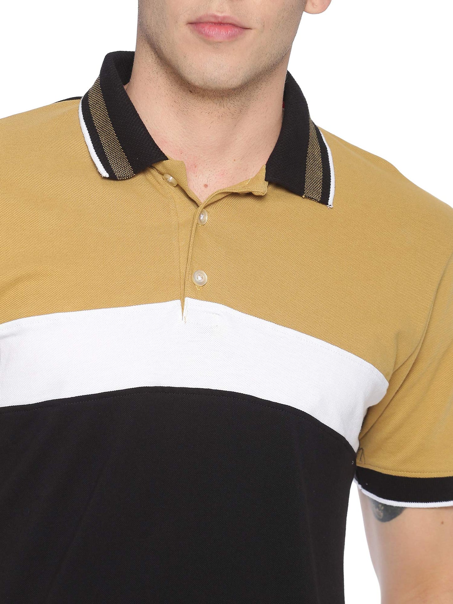 ADRO Premium Men's Polo Regular Fit T-Shirt_P20-A-BWB-BE-S Beige