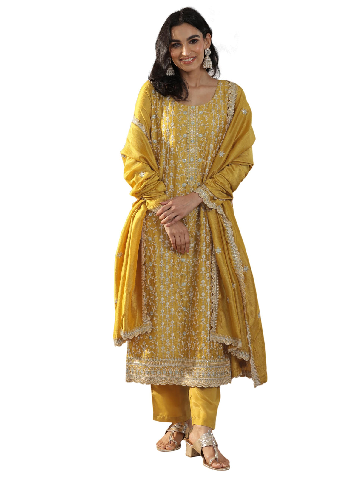 Libas WomenS Silk Blend Kurta Sets (49521R