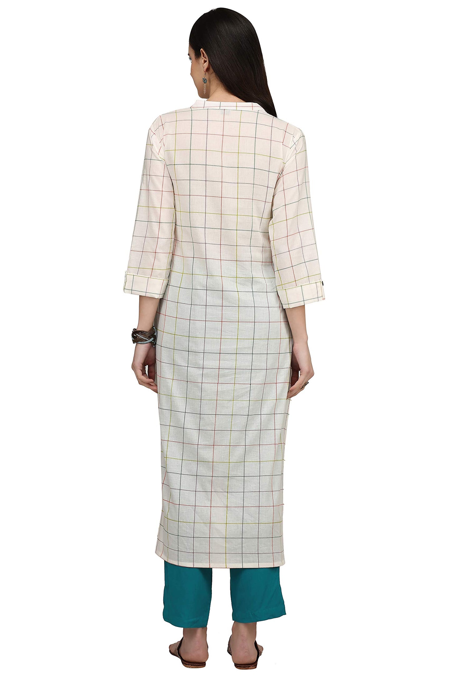 GoSriKi Women's Cotton Solid Straight Kurta