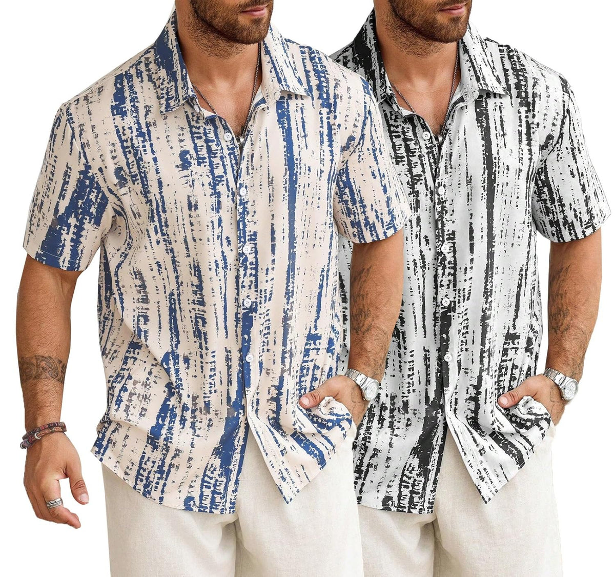 Lymio Stylish Casual Regular Fit Shirt For Men|| Men Regular Fit Shirt (Available In Combo Packs) (Tiedite-Cream-Blue-Grey-Black