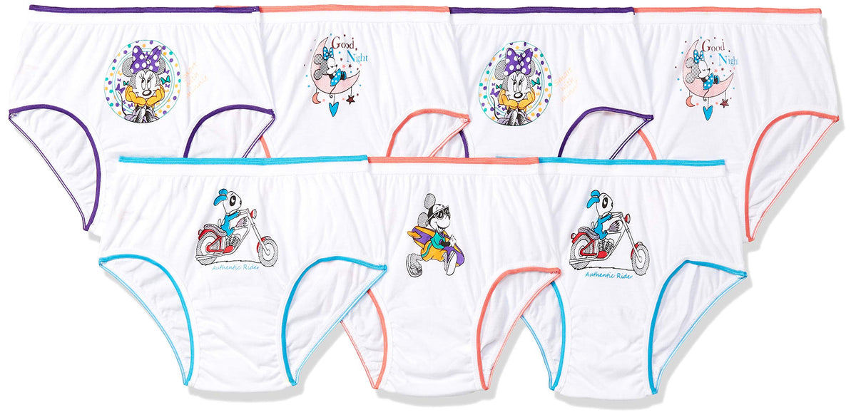 Rupa Jon Printed Panty for Girls, 100% Cotton Fabric, Regular Fit, Pack of 6 Assorted