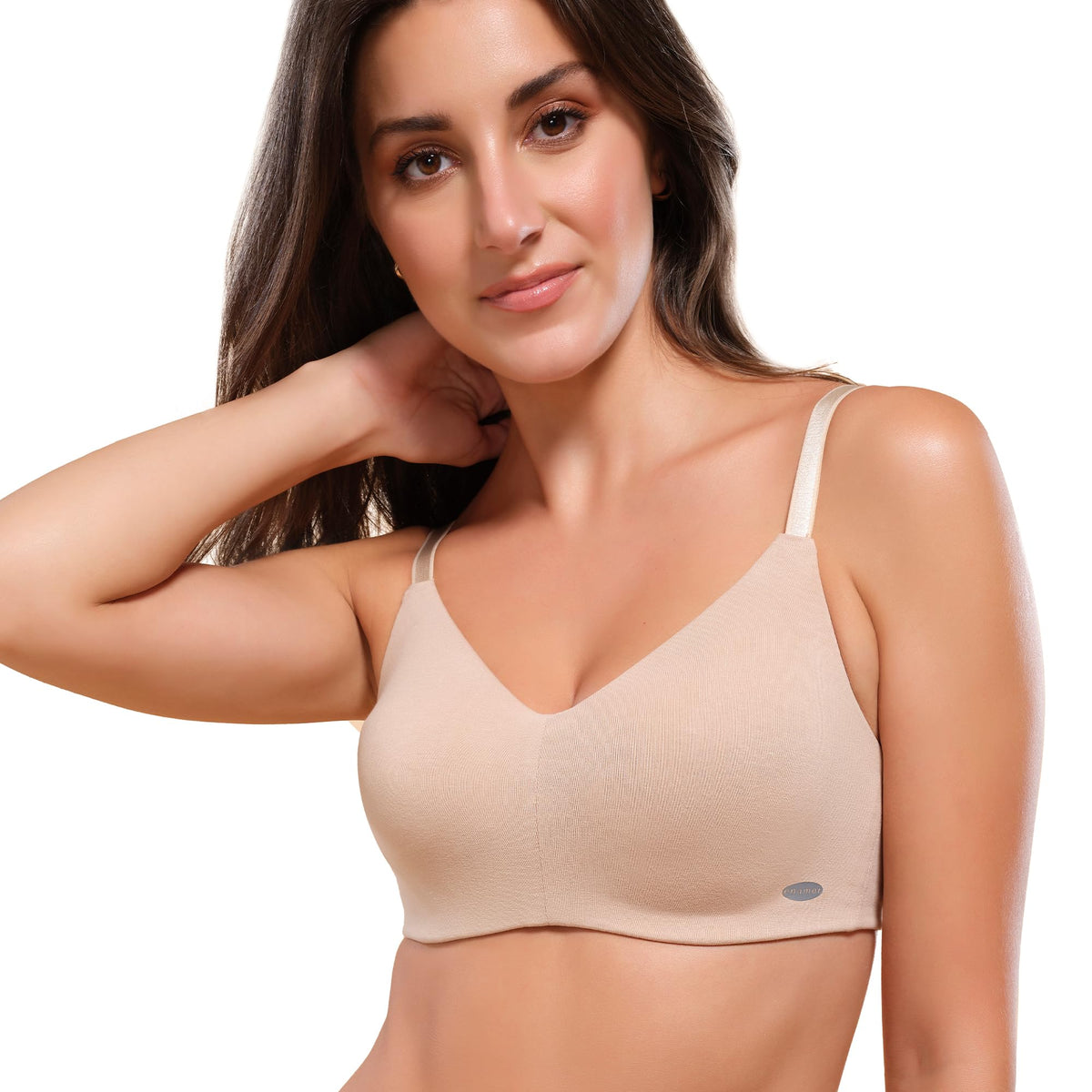 Enamor A027 Full Coverage Cotton Bra - Non-Padded Wirefree PALESKIN