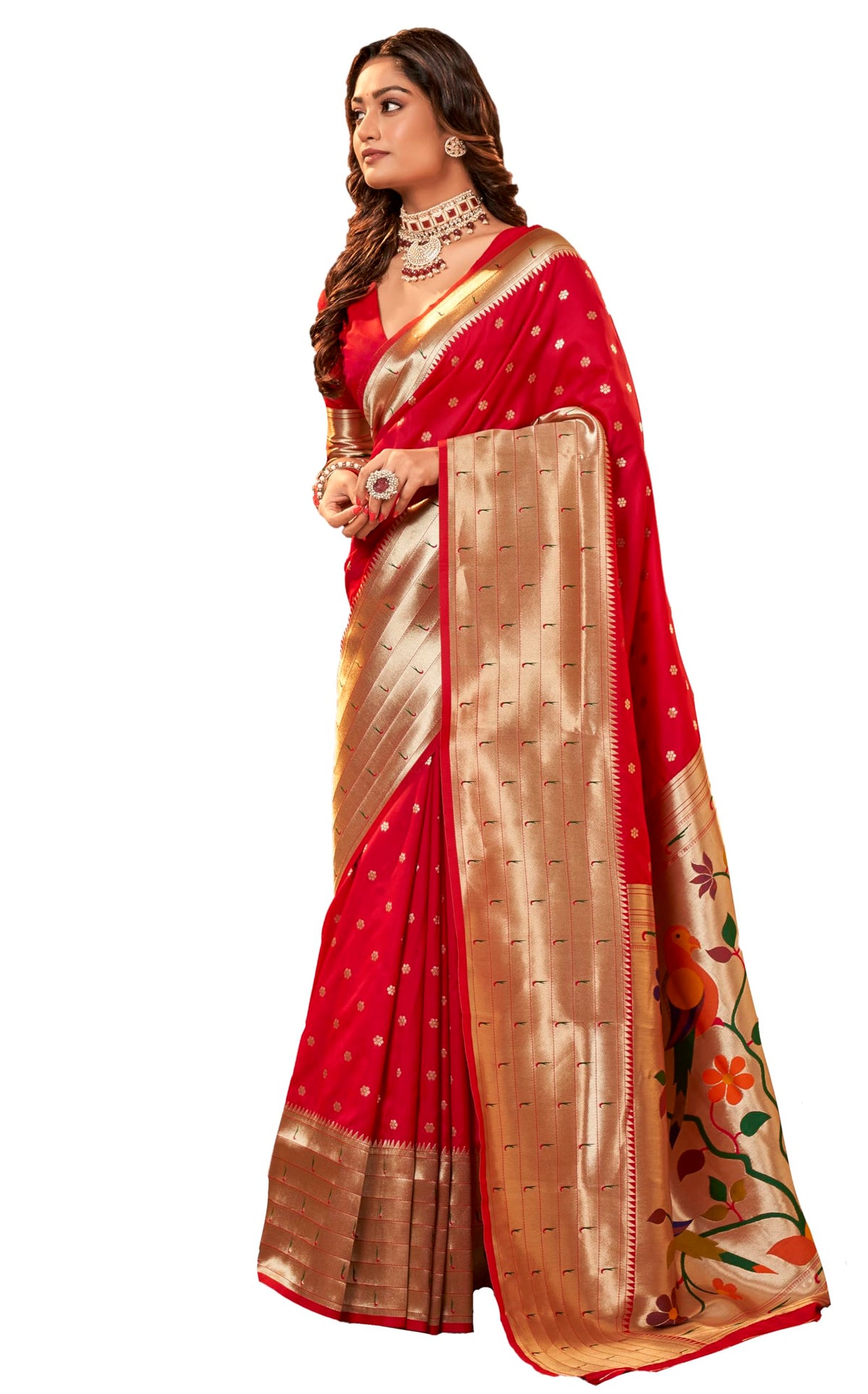 Pujia Mills Woman Pure Paithani Silk Banarasi Saree Indian Ethnic Wear Latest Kanjivaram Banarasi Saree In 2025 Woven Gold Zari