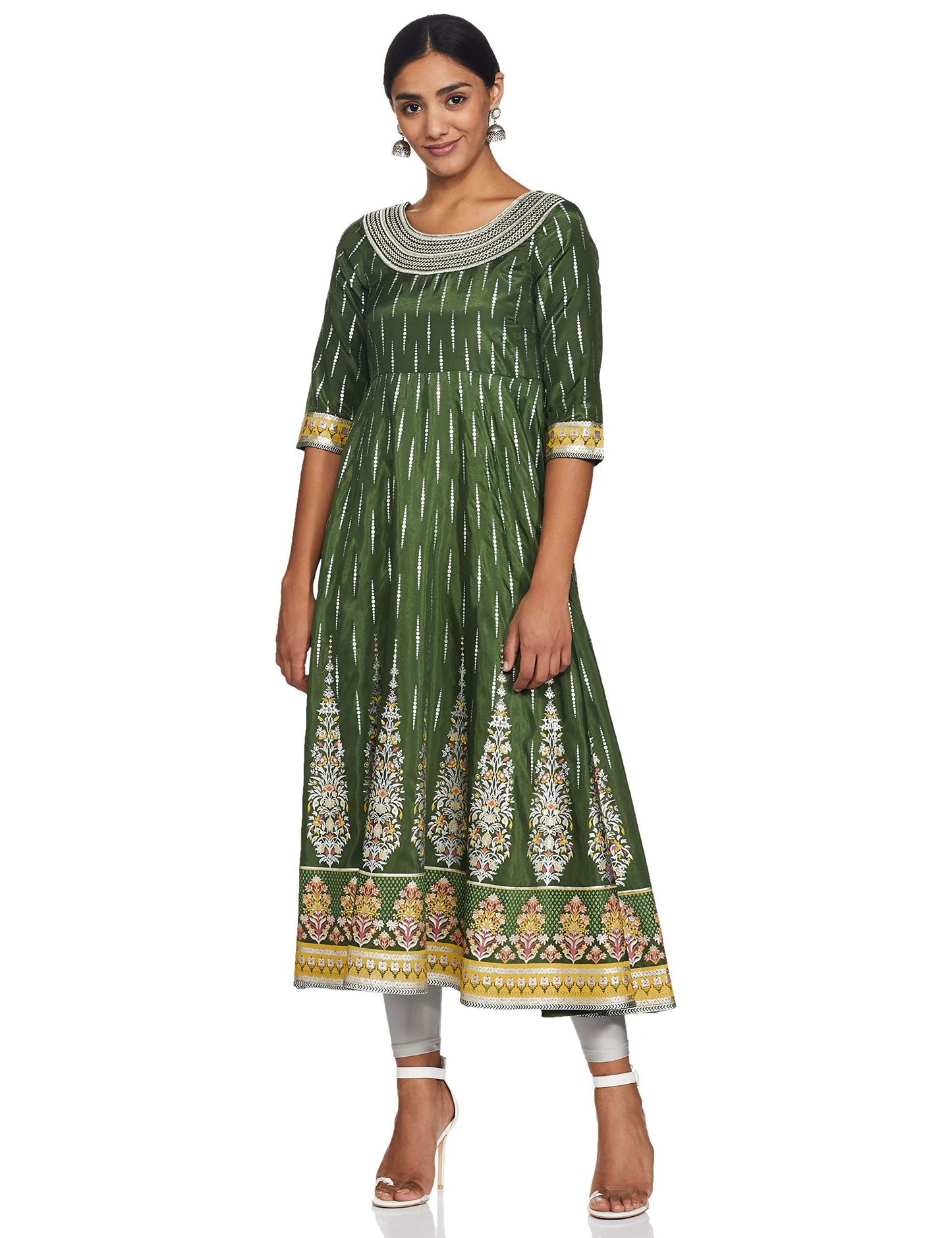 Aurelia Women Printed Viscose Blend A-Line Kurta_20Aua11734-502342_Xs