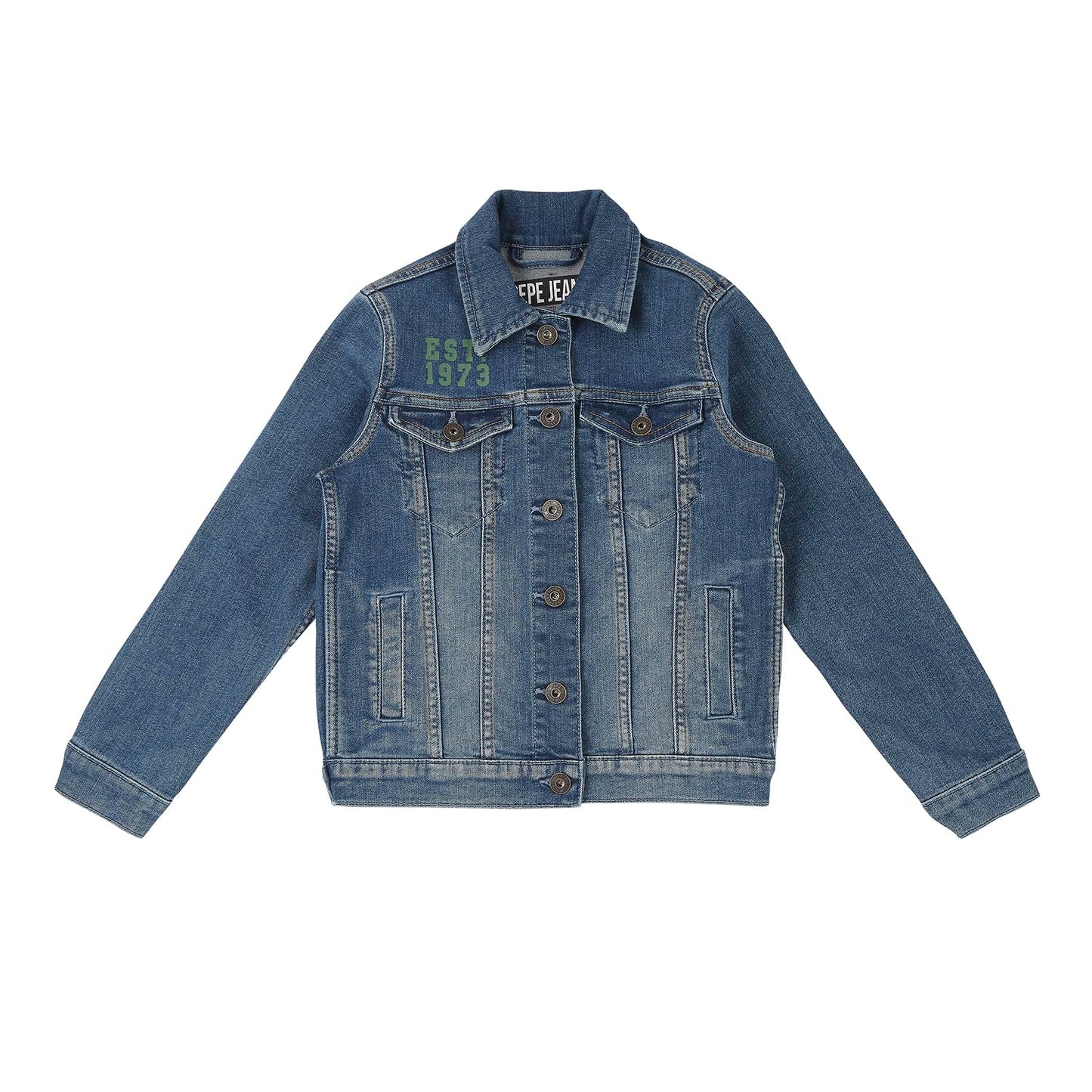 Pepe Jeans BoyS A-Line Coat (Pb401164J67_Denim