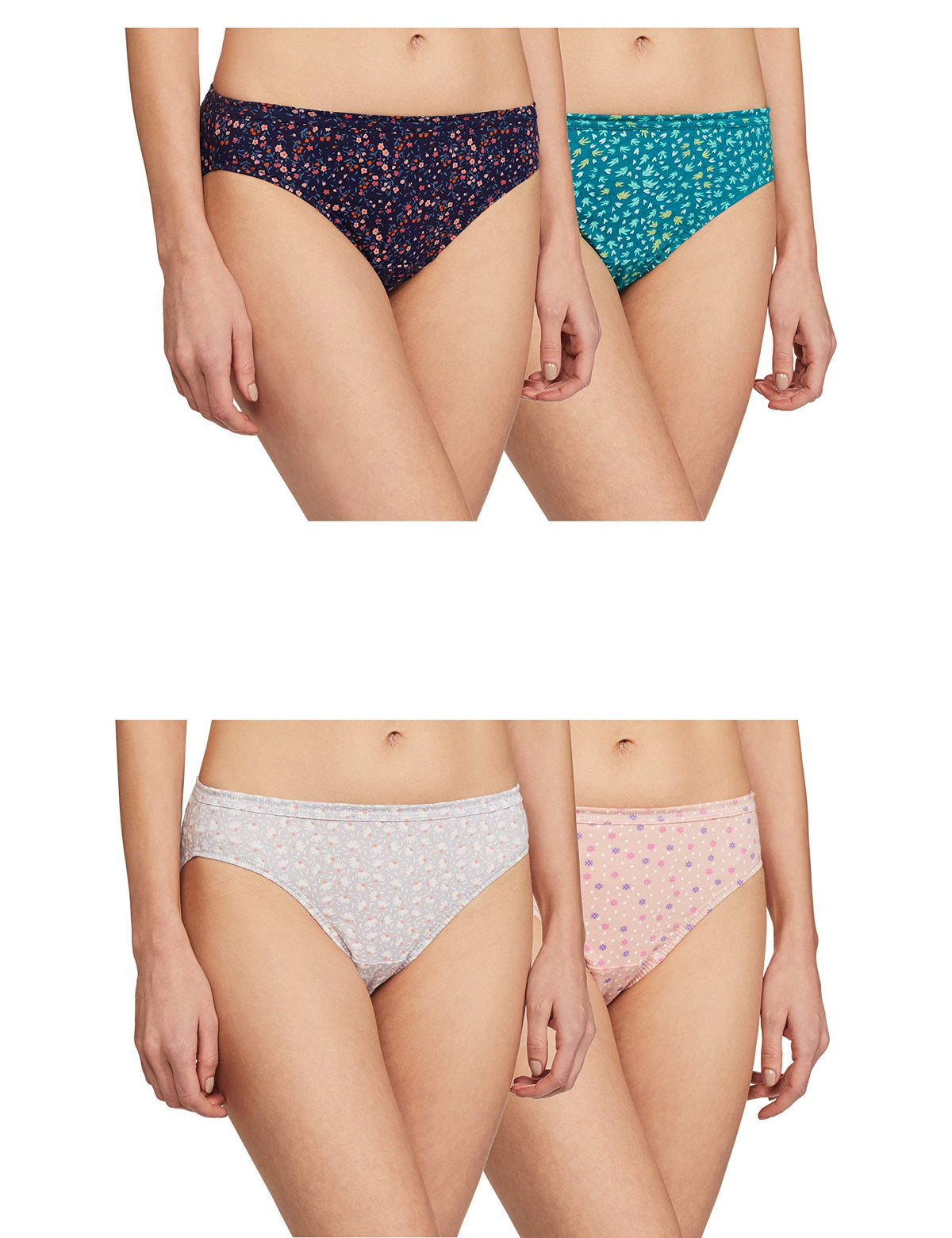 Lyra Pack Of 4 Printed Bikni Panties Multicolour